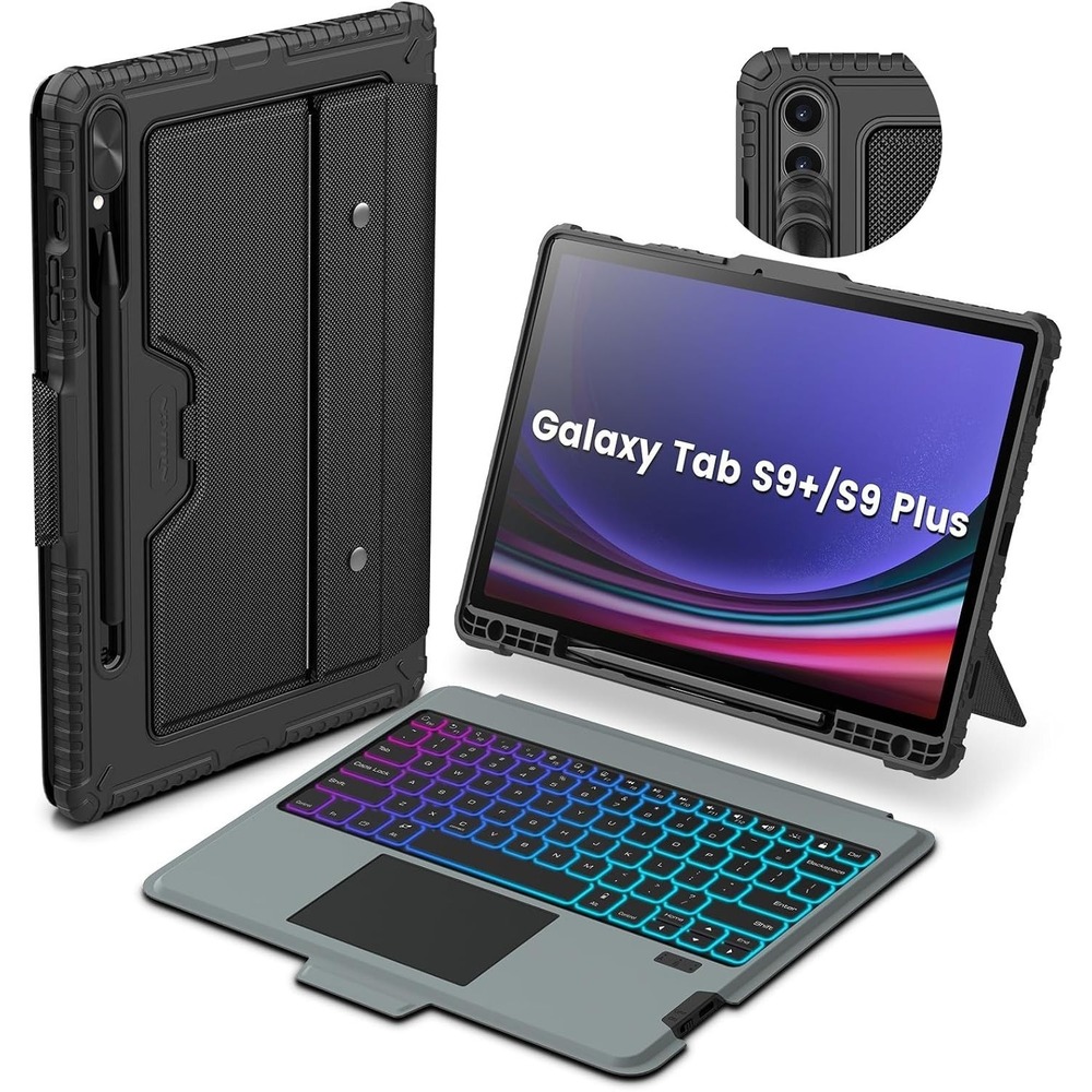 Nillkin CamShield Samsung Galaxy Tab S9+ S10+ 12.4 Keyboard Case 7 Backlit